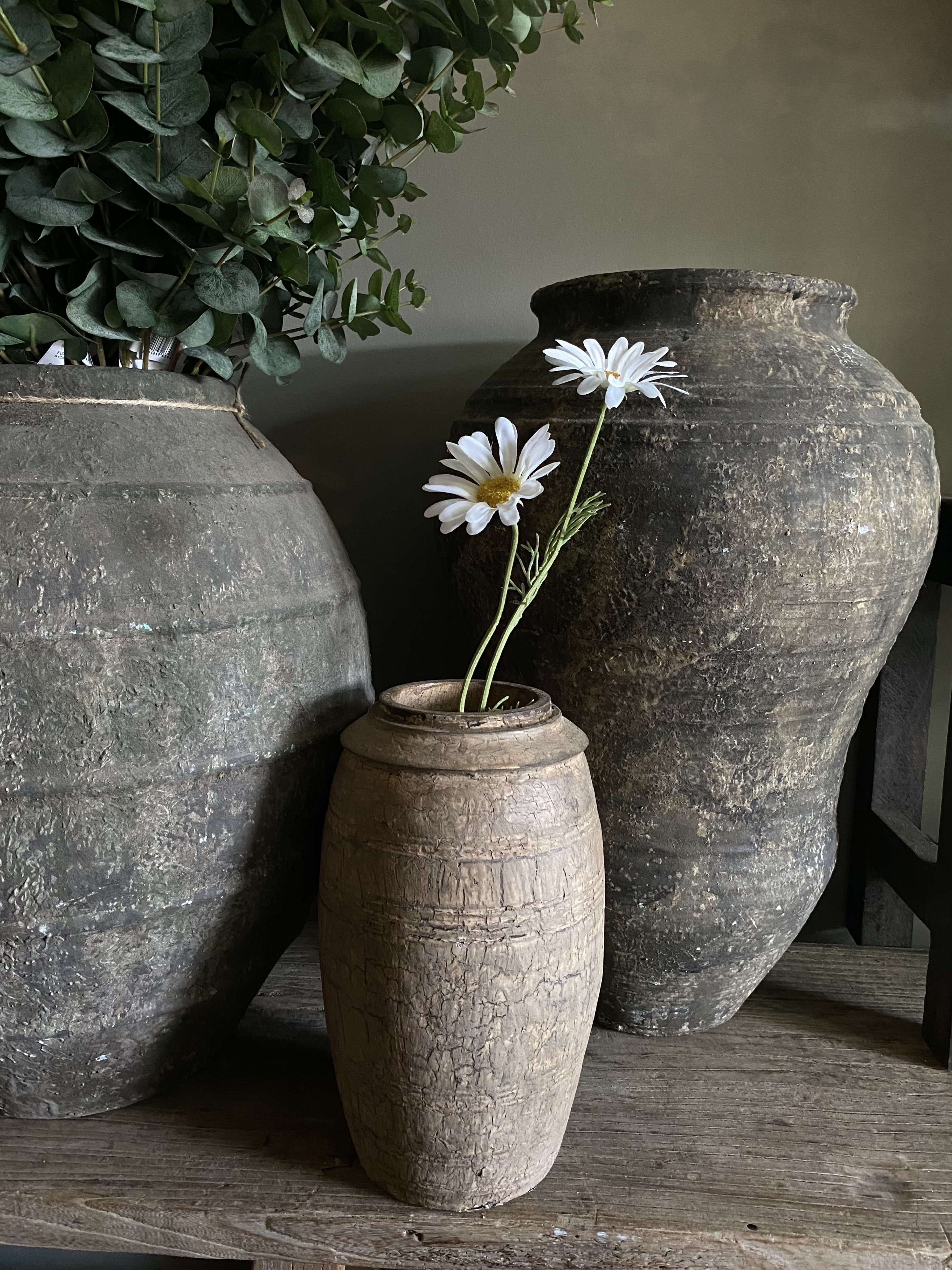 Madeliefje 56 cm twee bloemen op steel