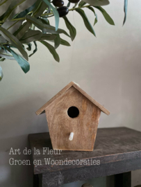 Vogelhuisje blank hout Design C