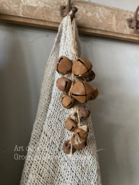 Kersthanger L met roestige belletjes