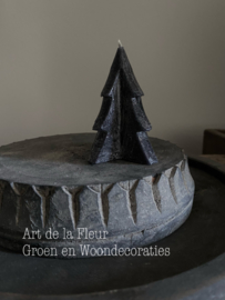 Tree Candle  Black  S 8.5 x 6.5