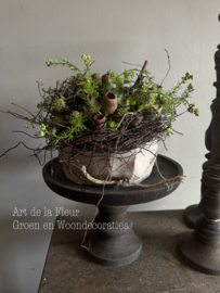 Taartje kunst | Taartje kunstgroen groen tinten 20 cm doorsnede