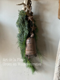 Kerst toef met sterretjes en klok M