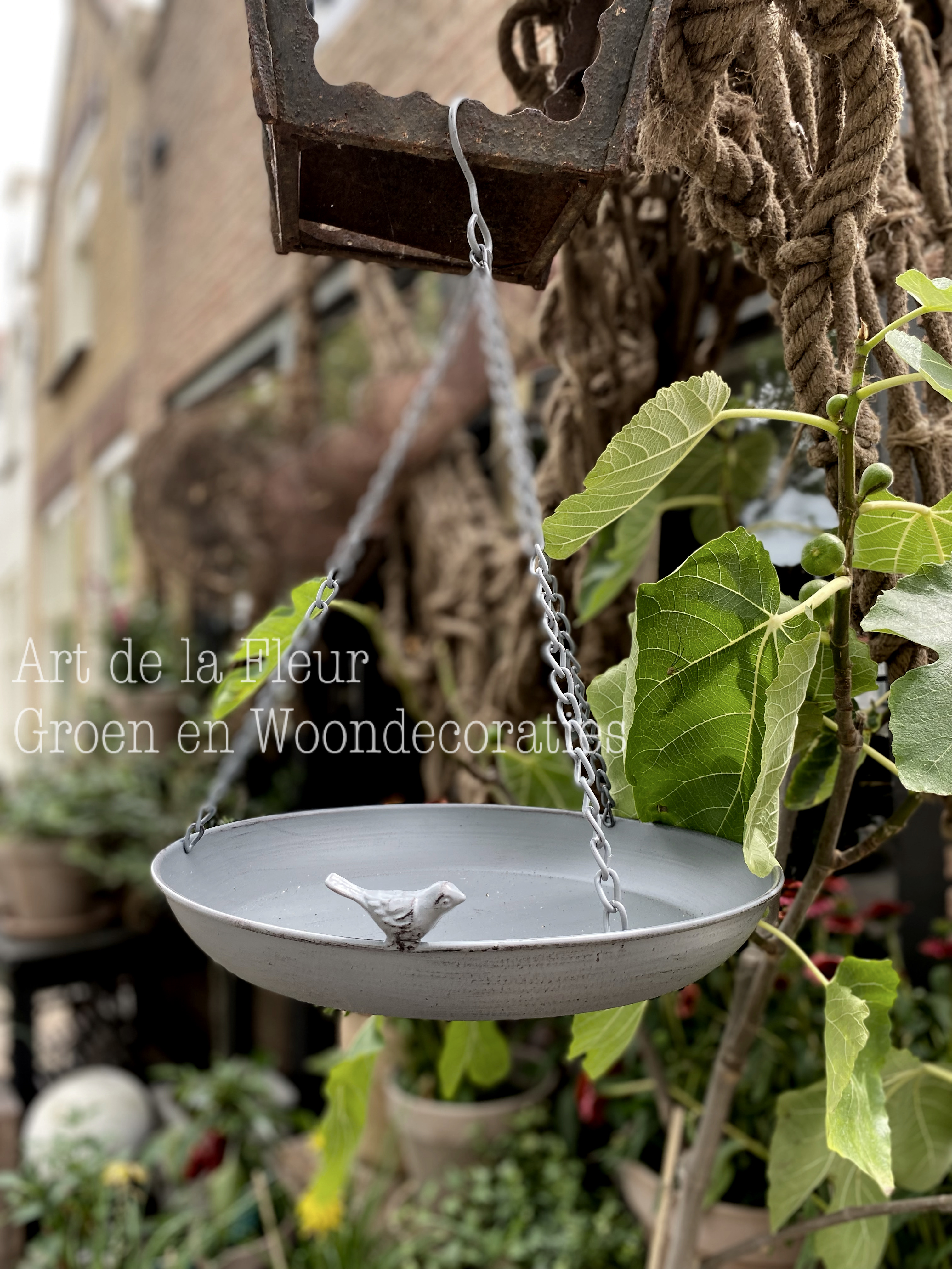 Vogelbad zink 30 cm doorsnede