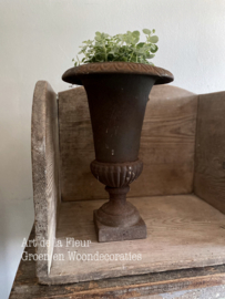 Brocante houten bak met handvat 39 x 28 x 30