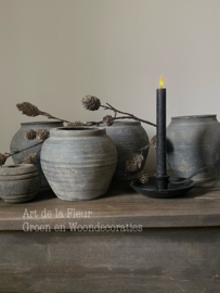 Gietijzeren blaker 20 x 14.5 zwart  ( zwaar )
