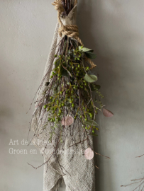 Kunst toef groene Rozenbottel