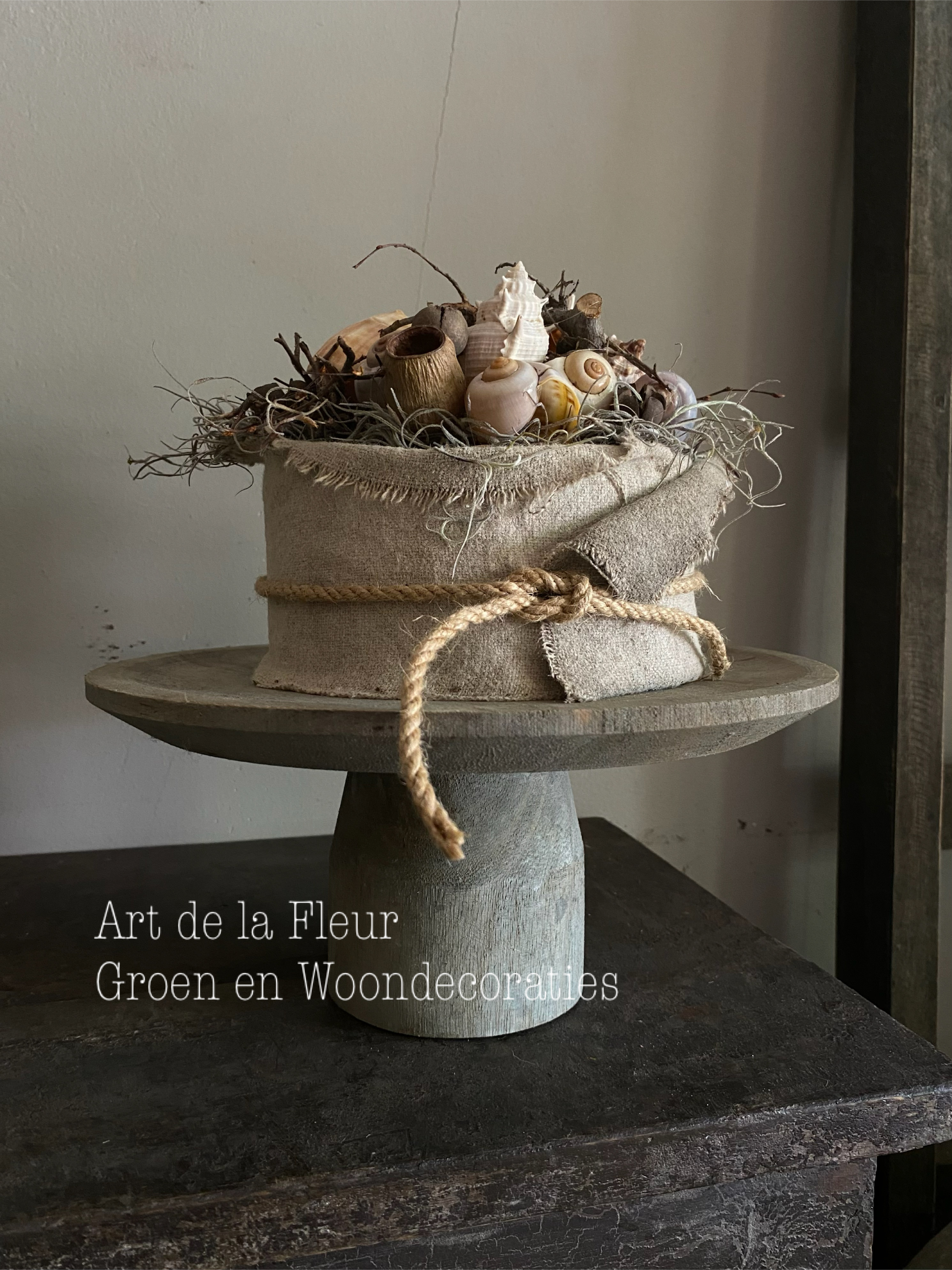 Plateau tje incl schelpen taartje ( 15 cm )