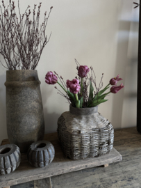 Parkiet kunst Tulpen 5 stuks 40 cm incl Gagel takjes