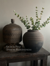 Houten Pot met Deksel Large ''Lintang'' 22 x 22 x 28