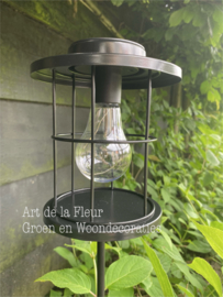 Solarlamp steker recht zwart 15 x 15 x 88