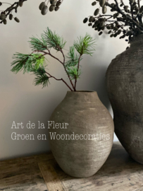 Kunst kerst tak Pinus grijs| groen 72 cm