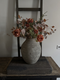 Kunst boeket warme tinten