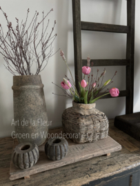 Kunst Tulpen ( 6 )  met Ptilotus en Gagel