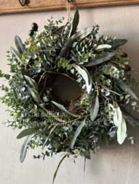 Mos , , Bonsai kransje met kunst Eucalyptus en kunst Olijf