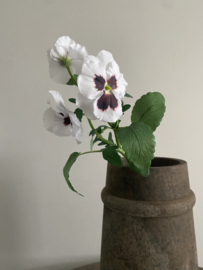 Kunst viooltje 3 bloemen op een steel 35 cm