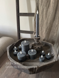 Home Society | Led tealight Recharge set van 6 Stone