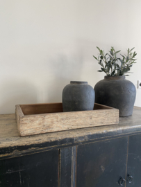Houten bak zwaar hout 50 x 30 excl inhoud