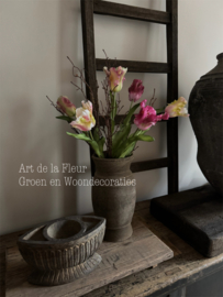 Papegaai Tulpen 6 stuks mix  52 cm incl de kunsttakjes