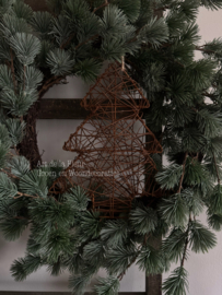 Draad Kerstboom Roest | 30 cm