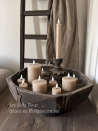 Home Society | Led tealight Recharge set van 6 Beige / Sand