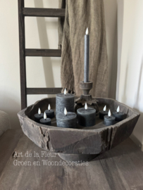 Home Society | Led tealight Recharge set van 6 Stone