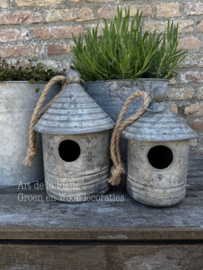 Vogelhuis Zink maat L 26 cm