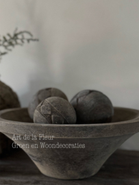 Houten schaal Luksa Collection ondiep ong 40 cm doorsnede