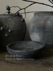 Klein schaaltje op voet  glad  14 x 14