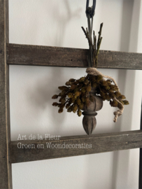 Toefje | Kunst groen met sleets klosje M