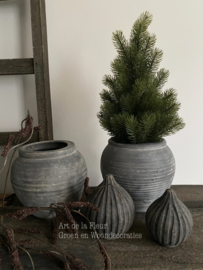 Kunst | Kerstboom Abies 14 x 14 x 40 cm groen