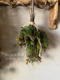 Kunst toef | toef kunst kerstgroen met Elzenpropjes