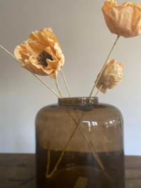 Papaver drie bloemen op steel 74 cm