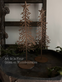Theelicht | Kerstboom roest S 12 x 10 x 35.5 cm