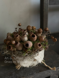 Taartje  | met Eucalyptus Bells en roestige belletjes 15 cm
