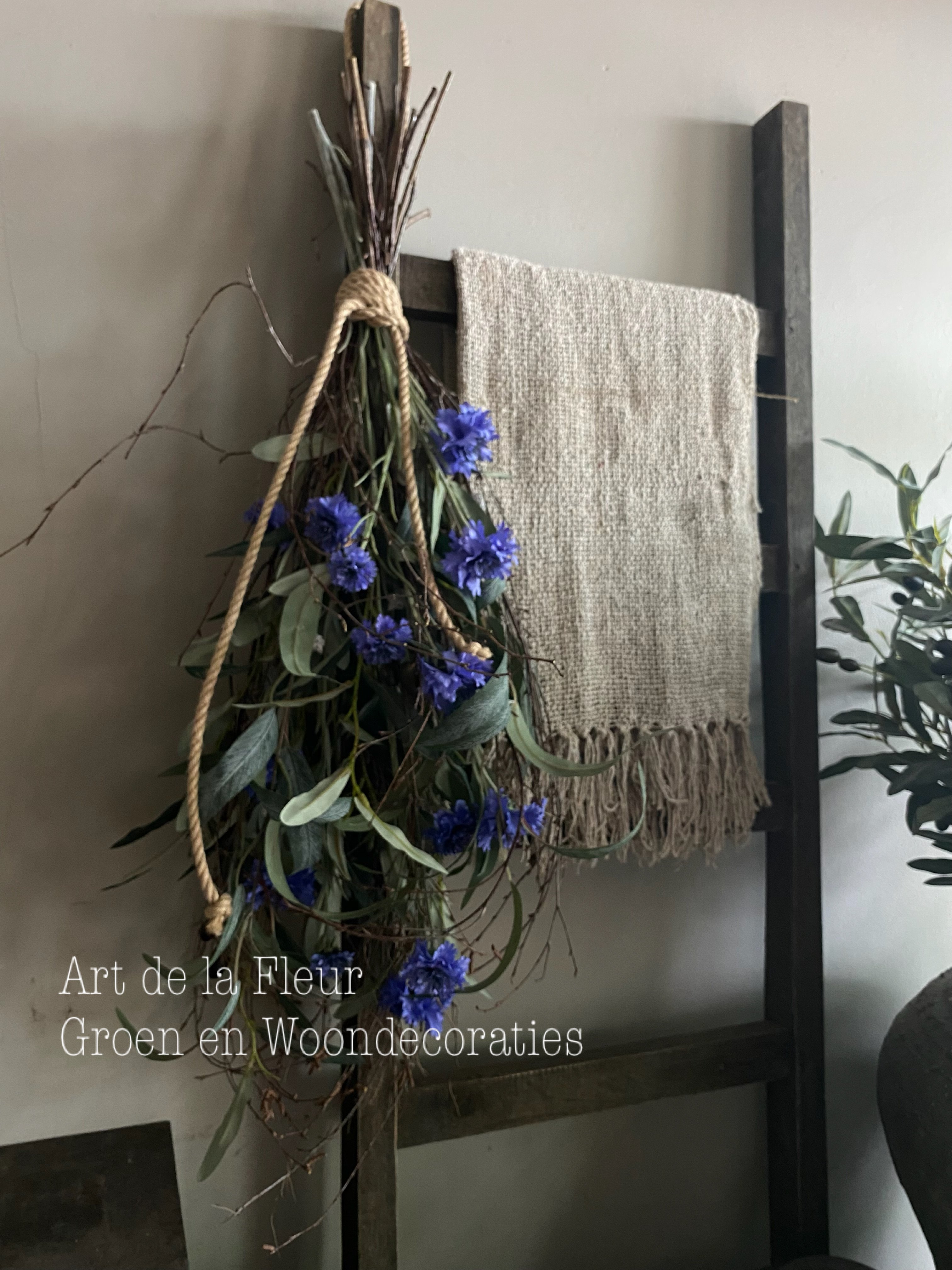 Kunst toef met echte Berk Blue