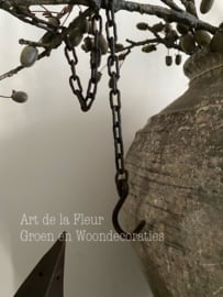 Ster hangend 40 cm met lange ketting en haak