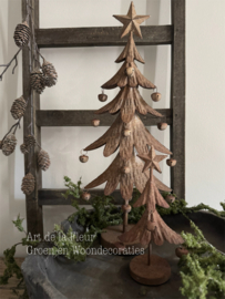 Boom | Kerstboom roest maat S 11.5 x 7 x 22.5 cm
