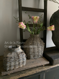 3 kunst Tulpen XL met Asparagus en Groene Pimpernel