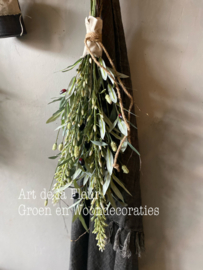 Toef met kunst Olijf | Eremurus | Pimpernel ong 75 cm