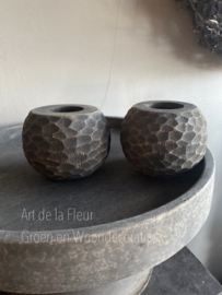 Houten Waxinehouder Buru Dot | Island Collection