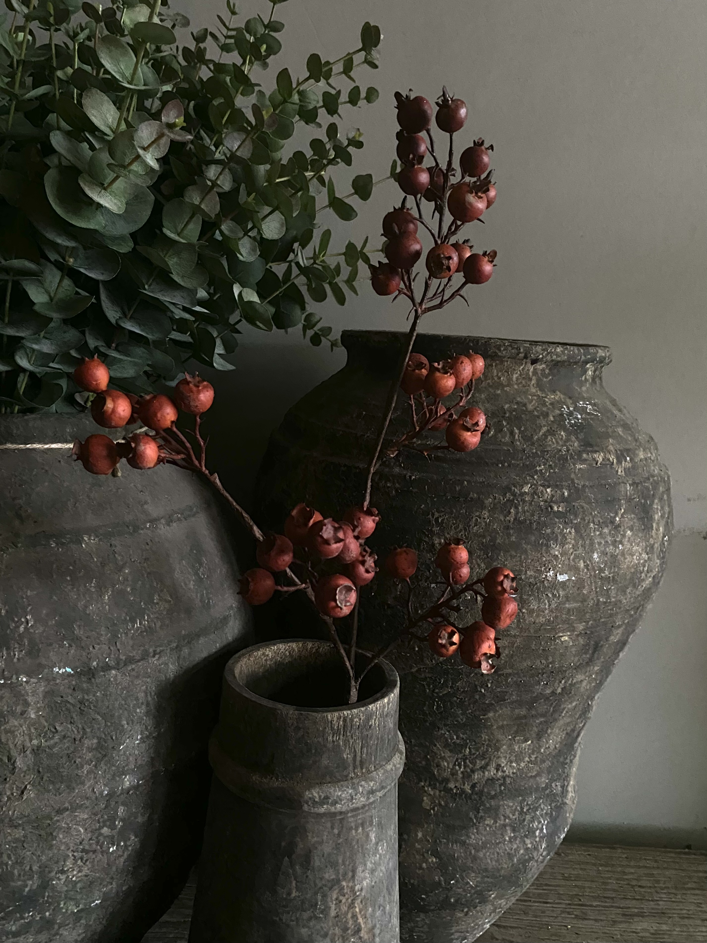 Berry spray rood / oranje 76 cm