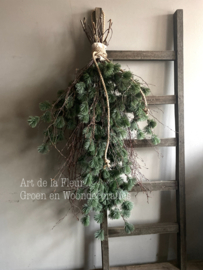 Larix toef Real touch 90 cm afgewerkt met Berk en touw