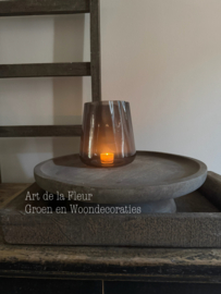 Windlicht | smokey glass 13 x 18