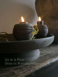 Houten Waxinehouder Buru stripe | Island Collection