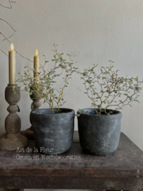 Beton pot rond 12.5 x 14 Antraciet