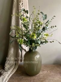 Pluk Boeket | kunst boeket groen , met Pimpernel Echinicea en echte Berk