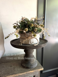 Taartje kunst | Taartje kunstgroen nazomerse tinten 15 cm doorsnede