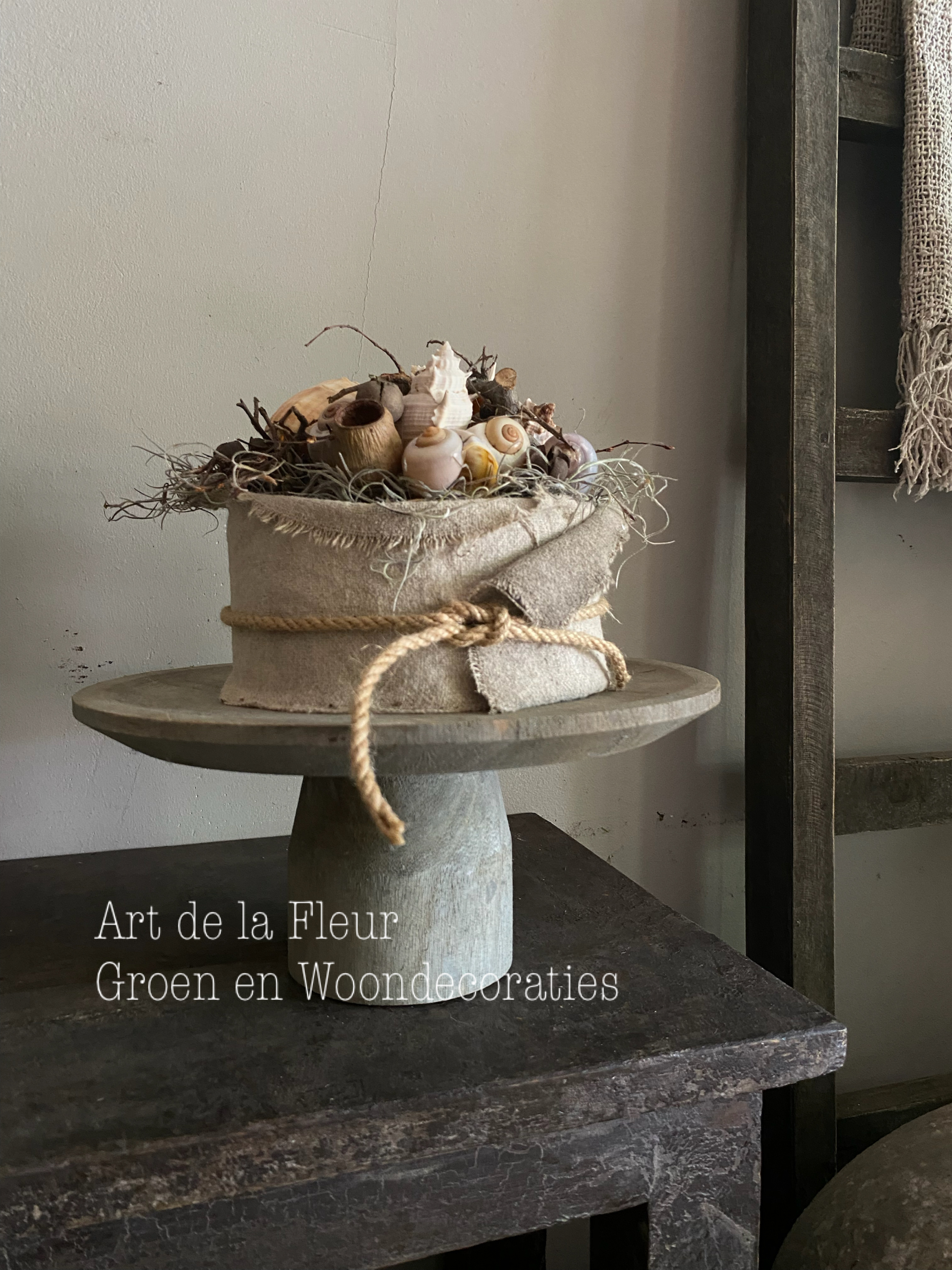 Plateau tje incl schelpen taartje ( 15 cm )