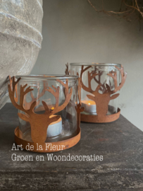 Theelicht / Amaryllisbol houder Reindeer