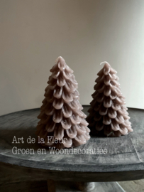 Kerstboom Kaarsje Bruin 9 x 14 cm